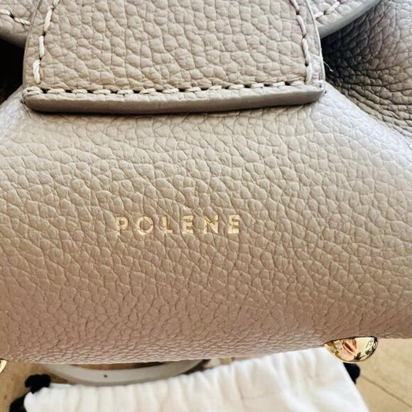 $1195 Authentic POLENE Numero Un Taupe Made in SPAIN Micro Mini Crossbody Bag - Picture 4 of 11